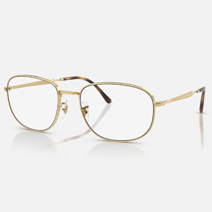 Ray Ban Women Square Frame Metallic Gold Sunglasses