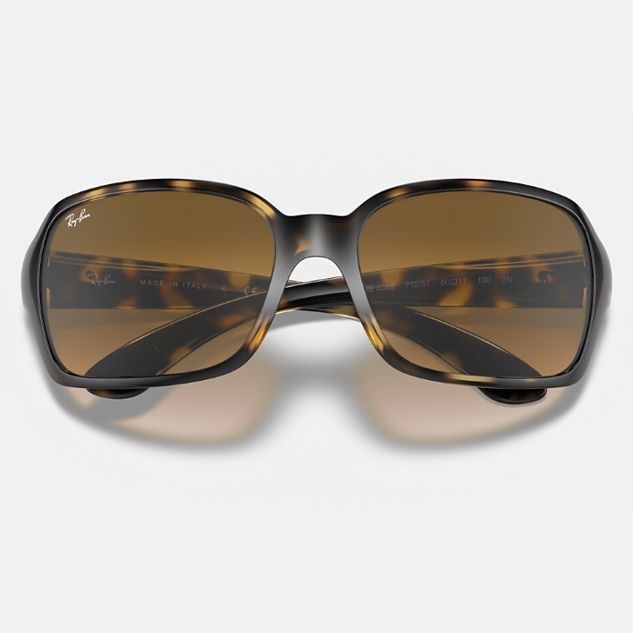 Ray Ban Women Square Frame Polished Light Havana Sunglasses