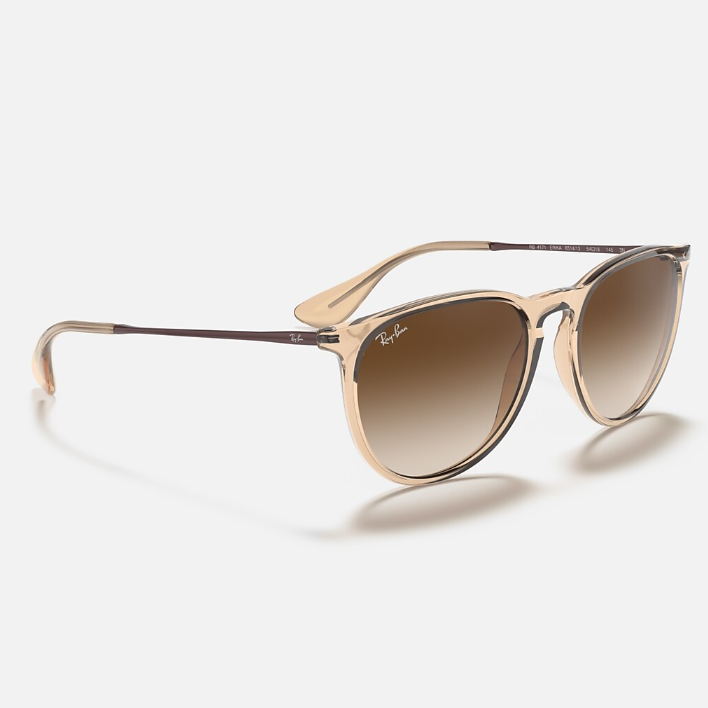 Ray Ban Women  Phantos Frame Polished Transparent Brown Sunglasses