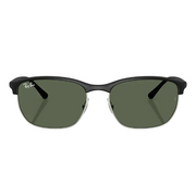 Ray Ban Men Square Frame Matte Sand Black Sunglasses