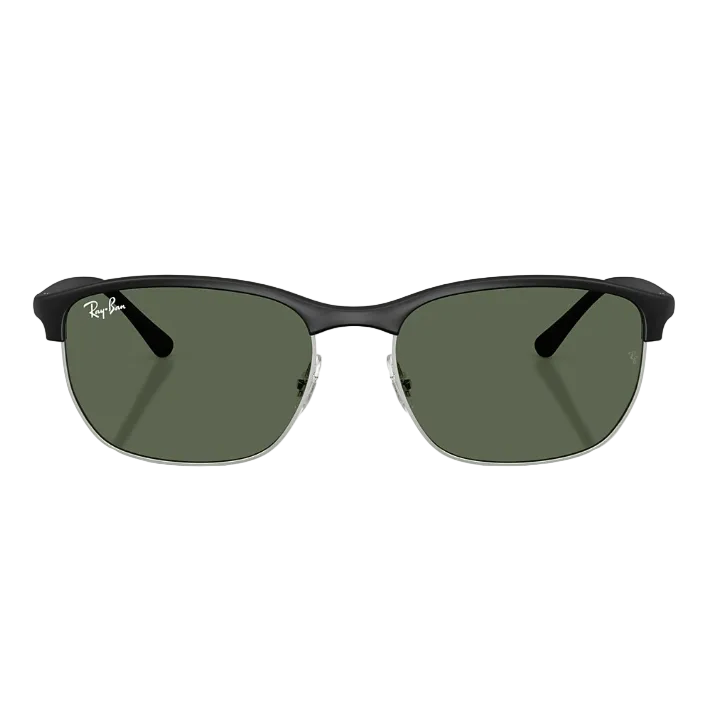 Ray Ban Men Square Frame Matte Sand Black Sunglasses