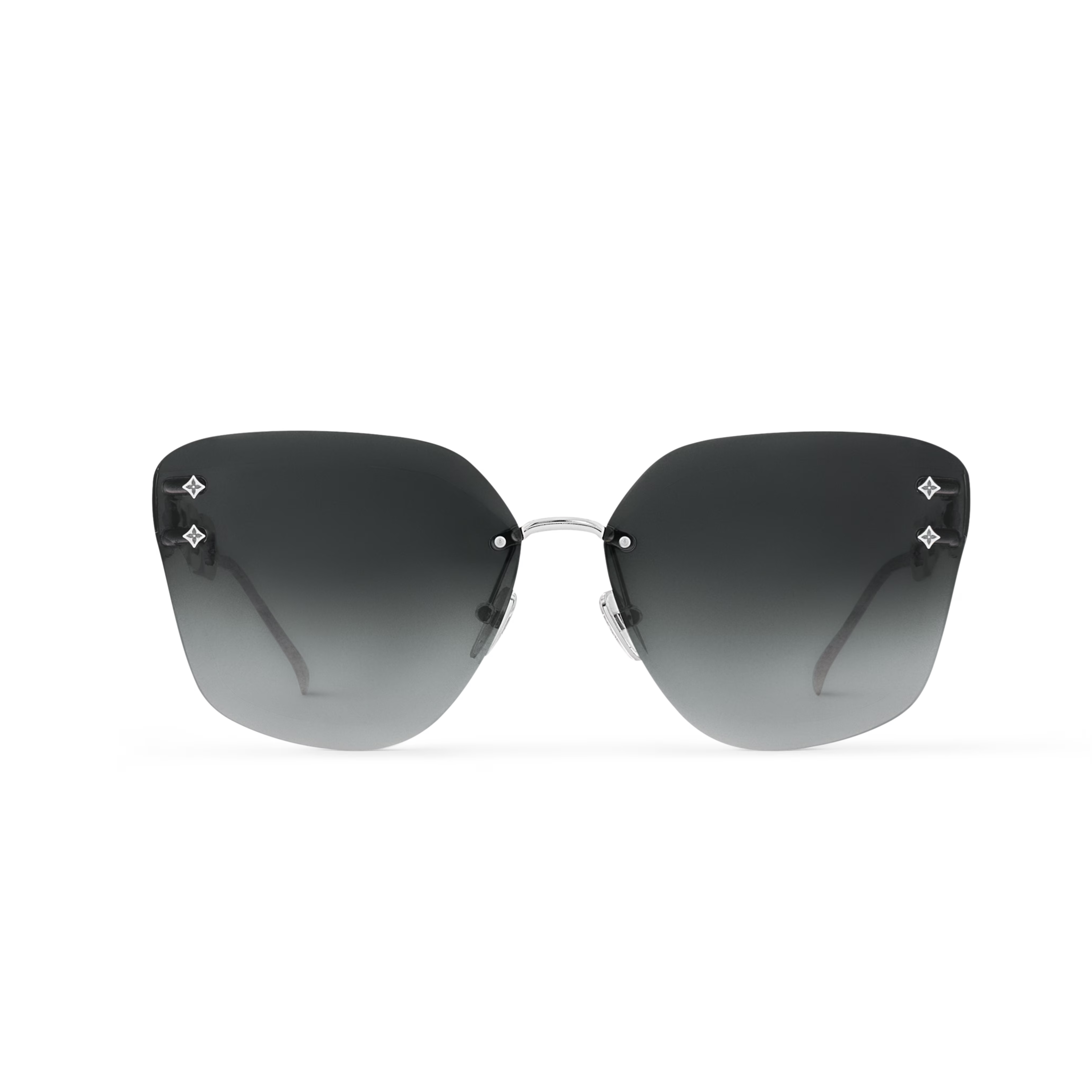 Louis Vuitton Women Cat Eye Frame Silver Sunglasses