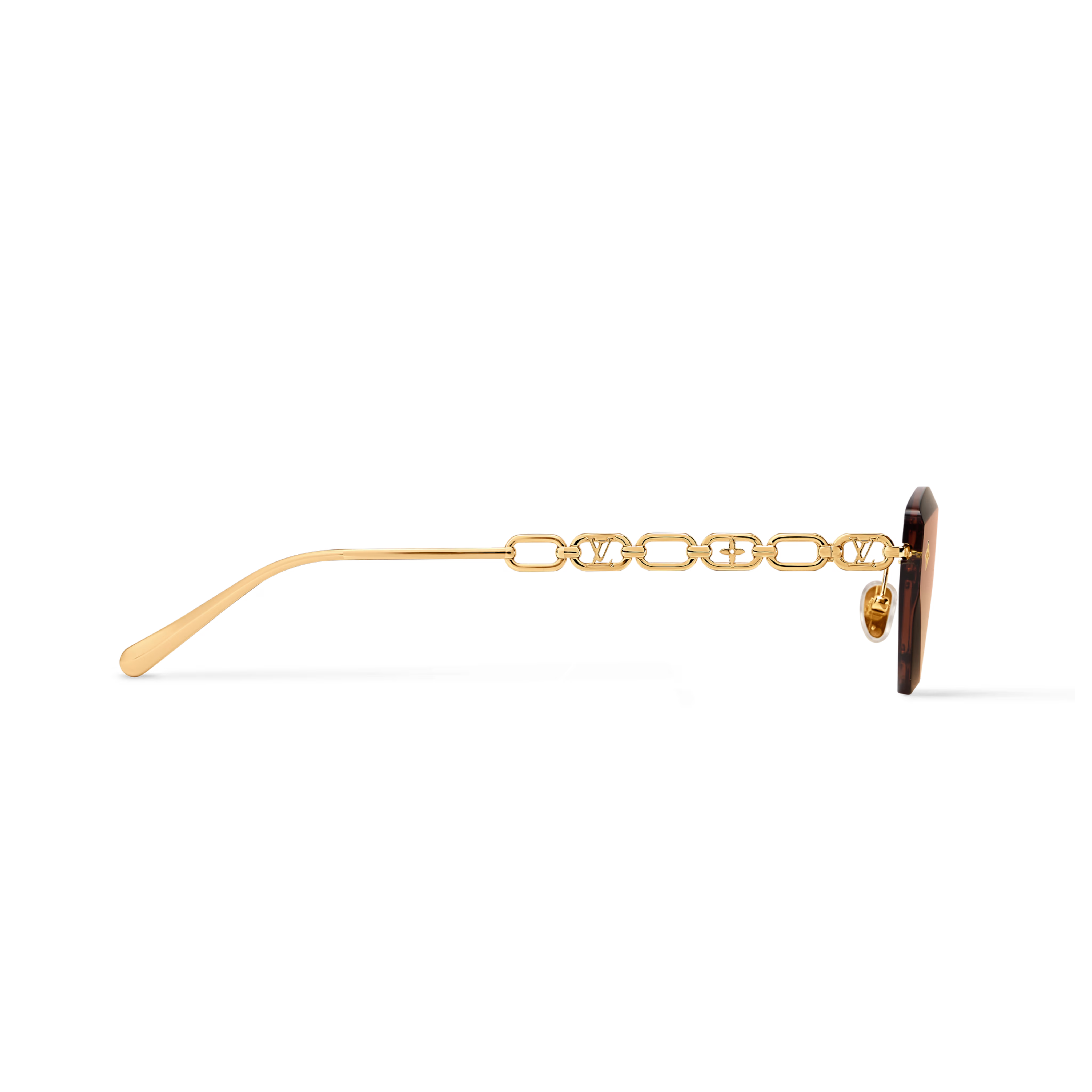 Louis Vuitton Women Cat Eye Frame Gold Sunglasses