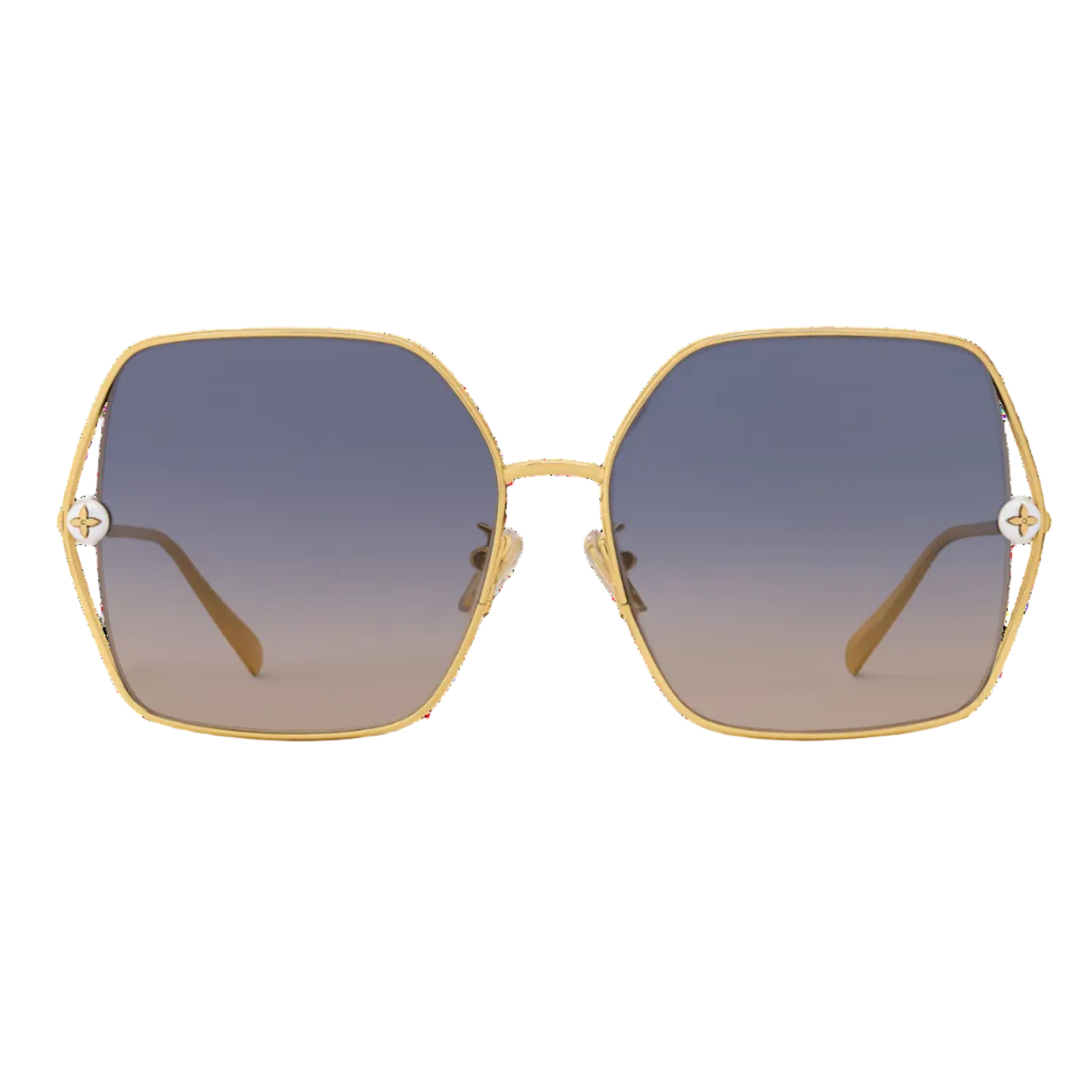 Louis Vuitton Women Square Frame Desert Gold Sunglasses