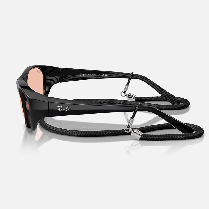Ray Ban Women Rectangle Frame Space Black Sunglasses
