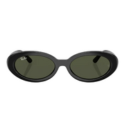 Ray Ban Women Oval Frame Vintage Black Sunglasses