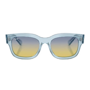 Ray Ban Men Square Frame Transparent Light Blue Sunglasses