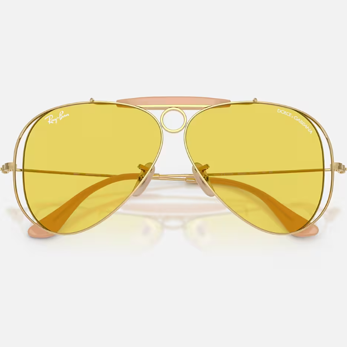 Ray Ban Women Pilot Frame Gold Sunglasses