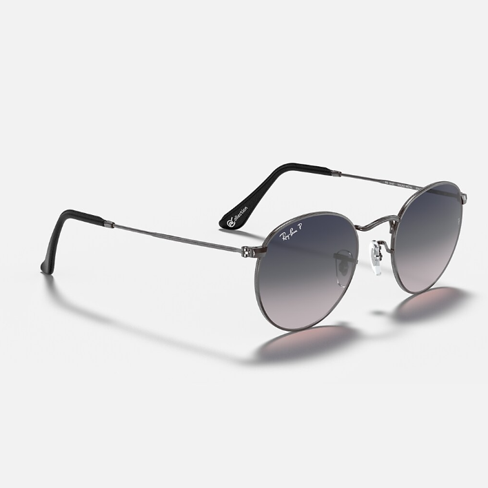 Ray Ban Men Round Frame Old Silver Sunglasses