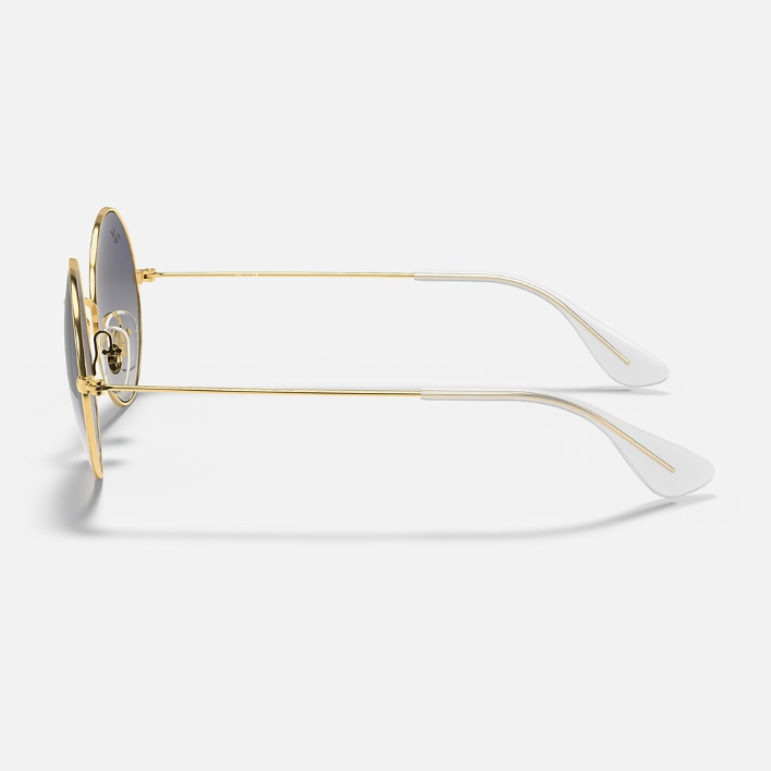 Ray Ban Men Round Frame Royal Gold Sunglasses
