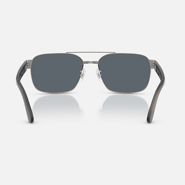 Ray Ban Men Square Frame Crystal Silver Sunglasses