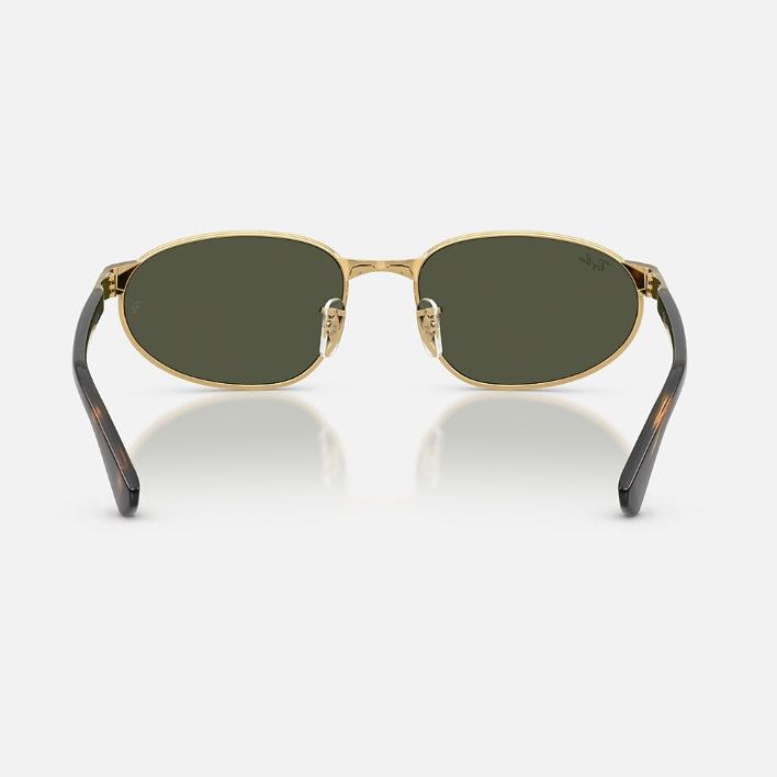 Ray Ban Men Irregular Frame Shimmer Gold Sunglasses