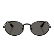 Ray Ban Men Oval Frame Coal Black Sunglasses