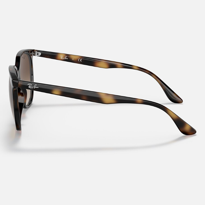 Ray Ban Men Square Frame Polished Havana Sunglasses
