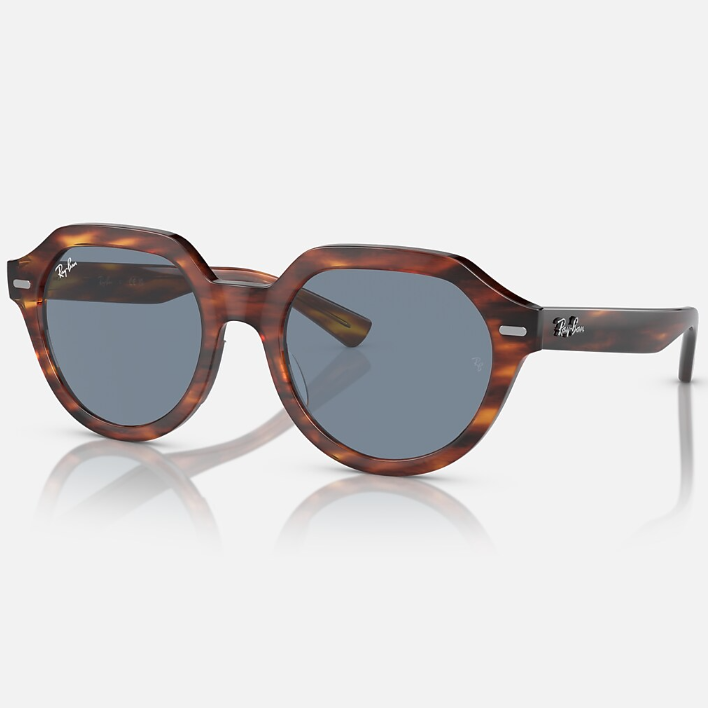 Ray Ban Men Square Frame Mud Brown Sunglasses