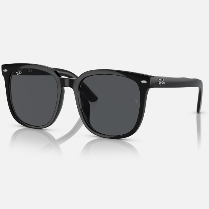 Ray Ban Men Square Frame Volcanic Black Sunglasses