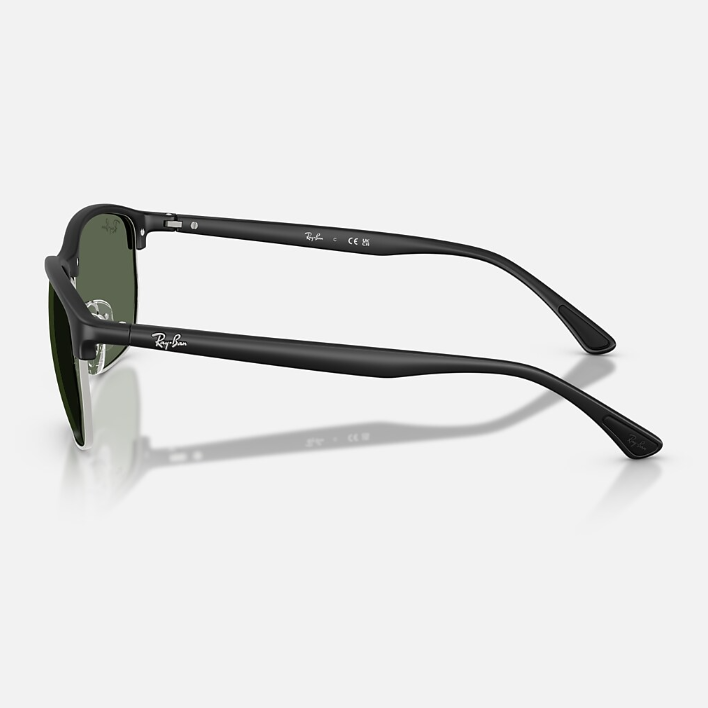 Ray Ban Men Square Frame Matte Sand Black Sunglasses