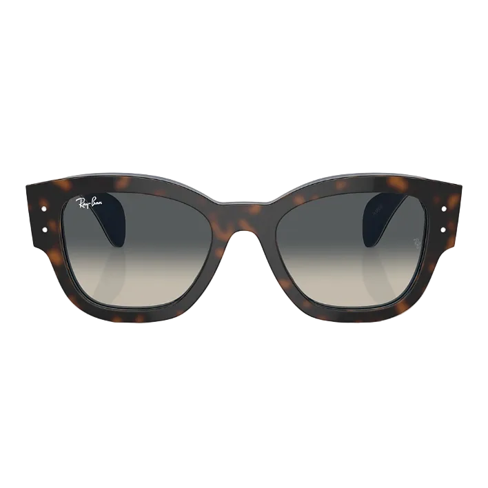 Ray Ban Men Square Frame Havana Grey On Blue Sunglasses