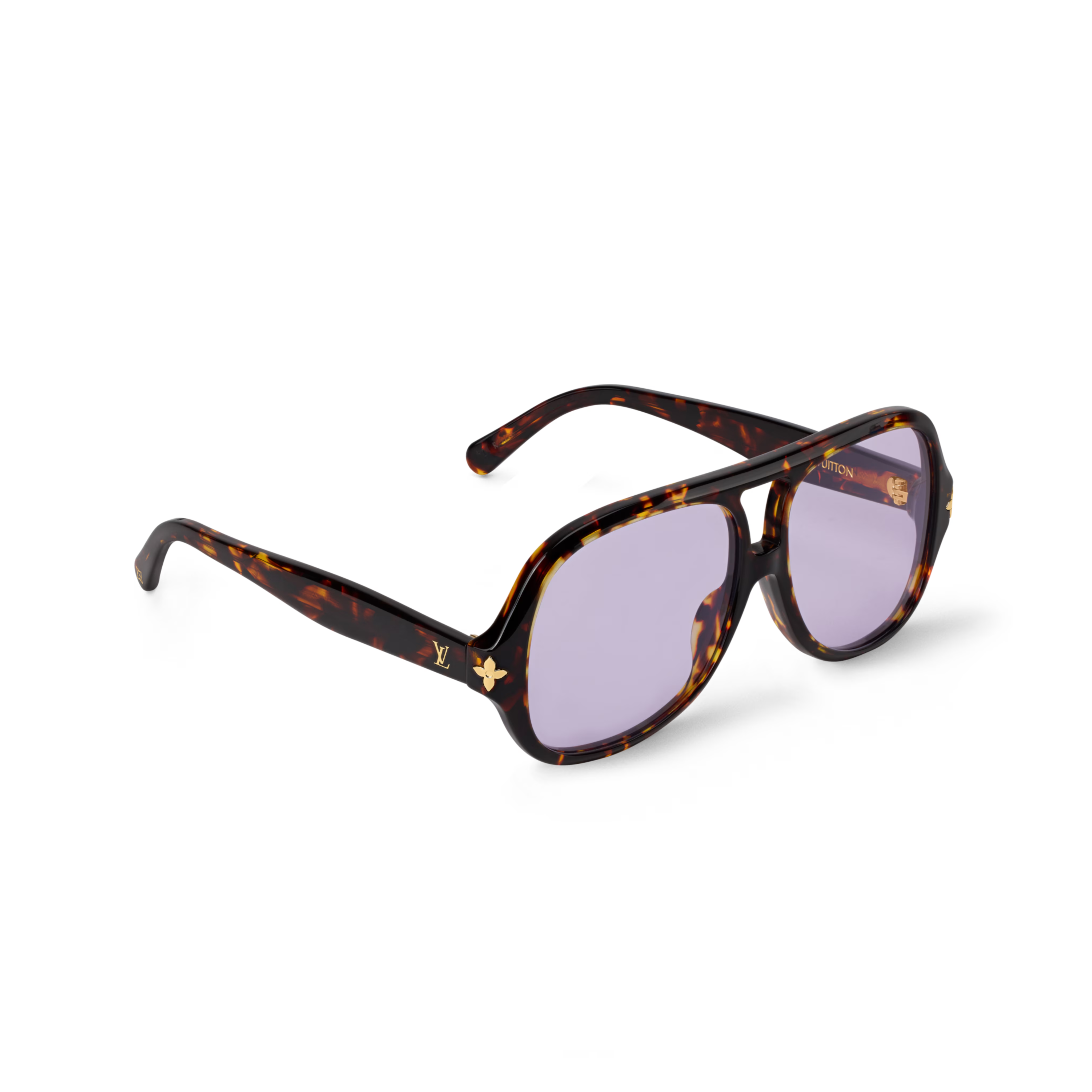 Louis Vuitton Women Square Frame Brown Tortoise Sunglasses