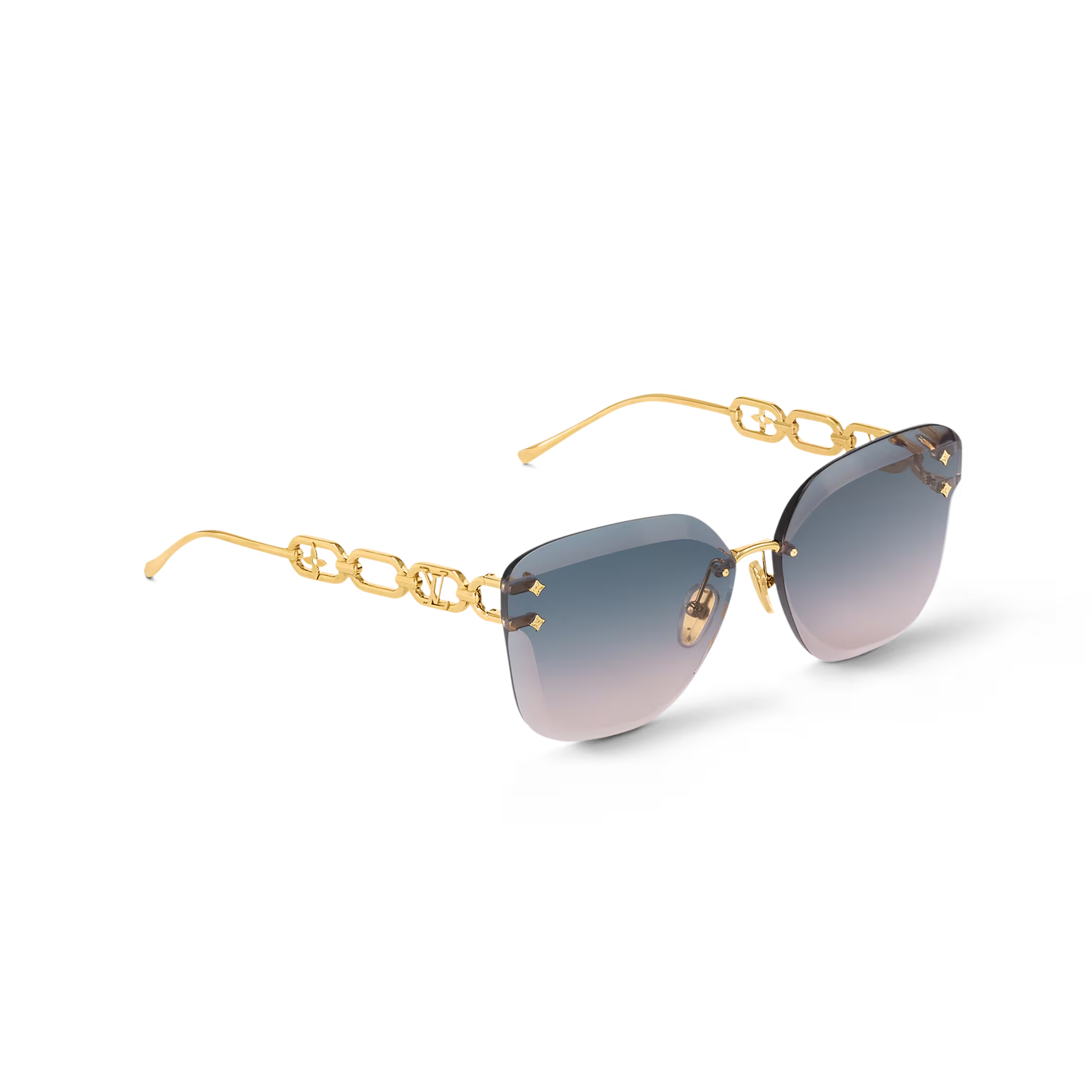 Louis Vuitton Women Cat Eye Frame Royal Gold Sunglasses