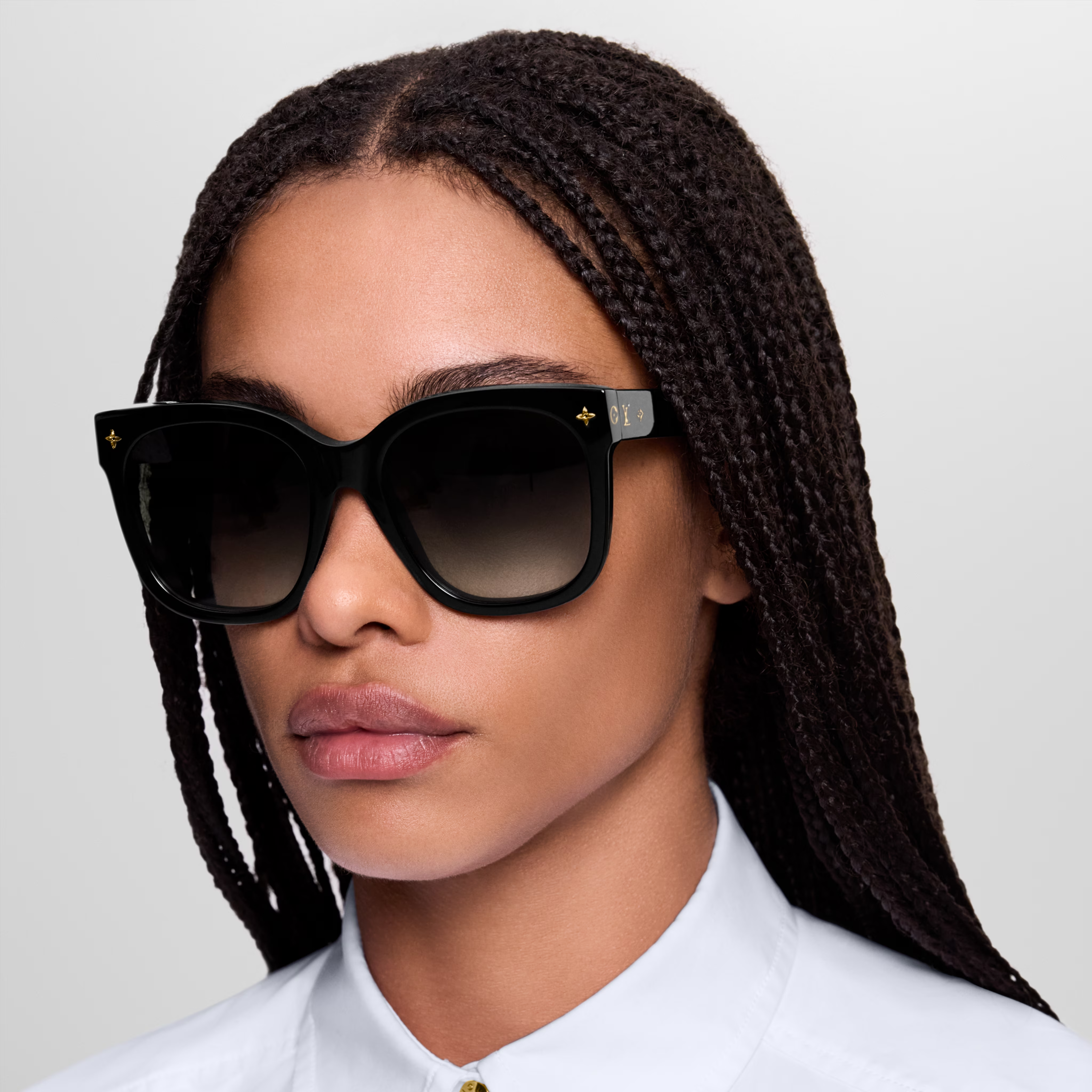 Louis Vuitton Women Cat Eye Frame Ebony Sunglasses