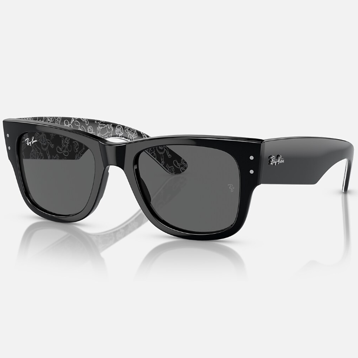 Ray Ban Men Square Frame Caviar Black Sunglasses