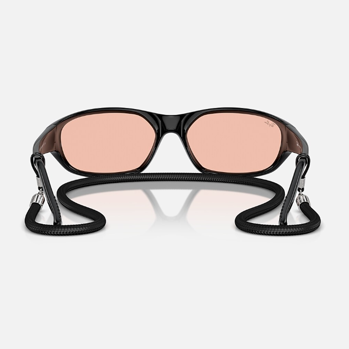 Ray Ban Women Rectangle Frame Space Black Sunglasses