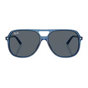 Ray Ban Men Square Frame Polished Blue Sunglasses