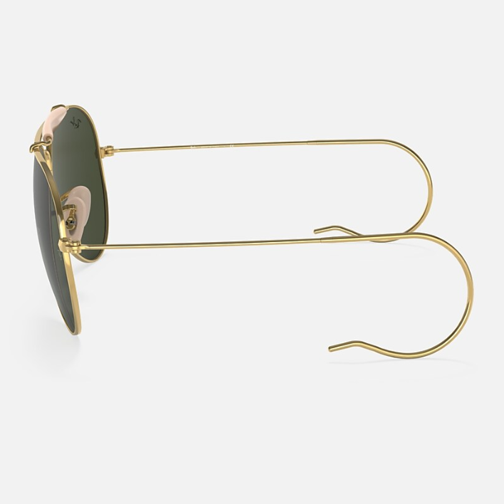 Ray Ban Men Pilot Frame Glitter Gold Sunglasses