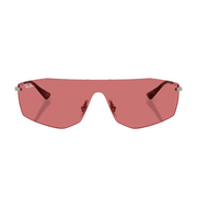 Ray Ban Men Irregular Frame Polished Shiny Gunmetal Sunglasses