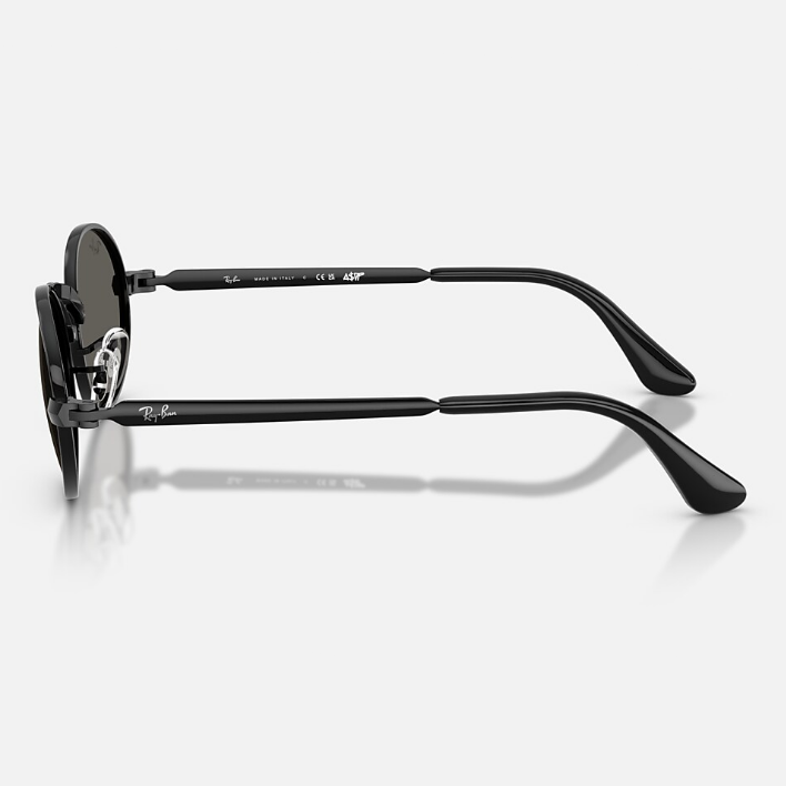 Ray Ban Men Oval Frame Coal Black Sunglasses
