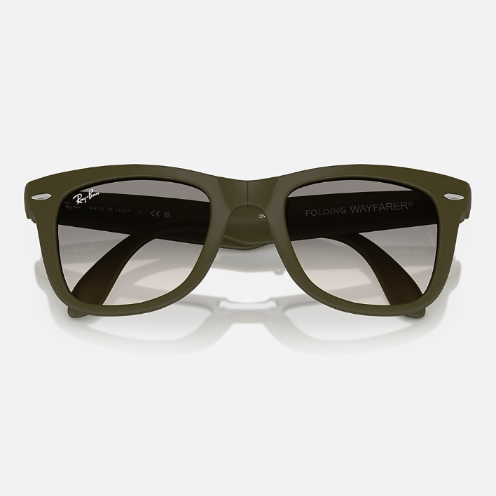 Ray Ban Men Square Frame Matte Military Green Sunglasses