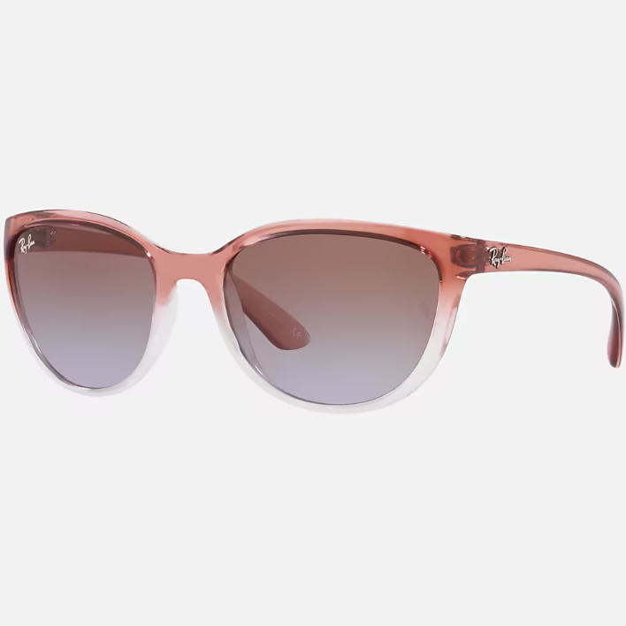 Ray Ban Women Irregular Frame Polished Light Brown Sunglasses