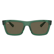 Ray Ban Men Rectangle Frame Transparent Green Sunglasses