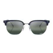 Ray Ban Men Irregular Frame  Polished Blue On Silver Sunglasses