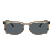 Ray Ban Women Rectangle Frame Mud Brown Sunglasses