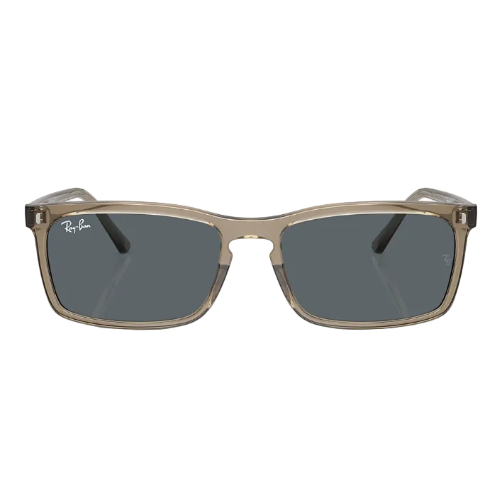 Ray Ban Women Rectangle Frame Mud Brown Sunglasses