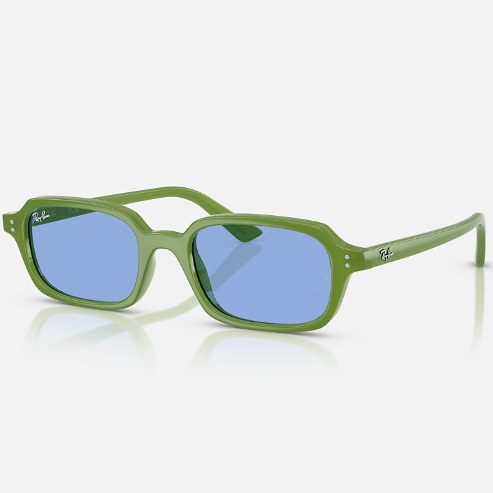 Ray Ban Women Pillow Frame  Polished Cloudy Jungle Green Sunglasses