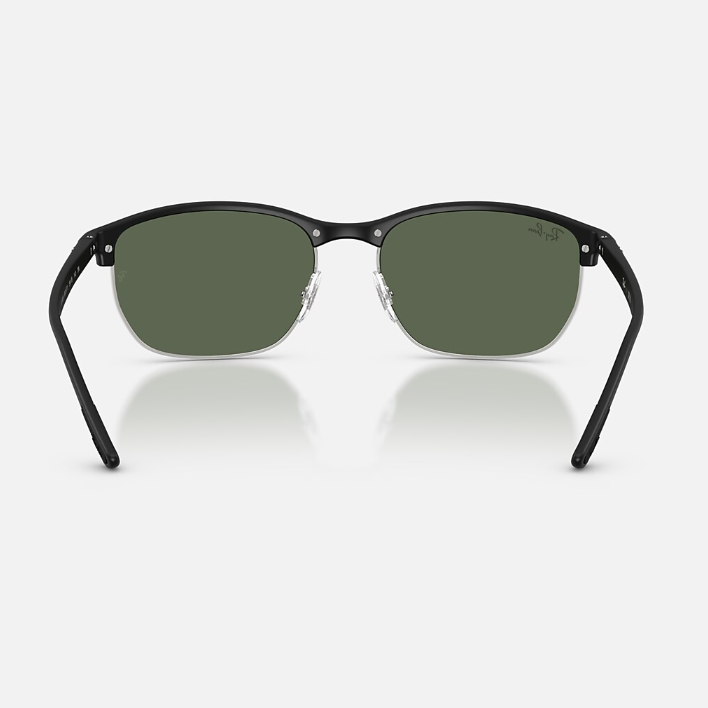 Ray Ban Men Square Frame Matte Sand Black Sunglasses