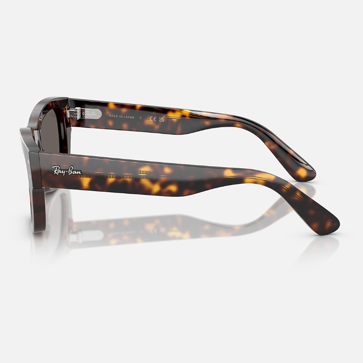 Ray Ban Women Rectangle Frame Polished Havana Sunglasses
