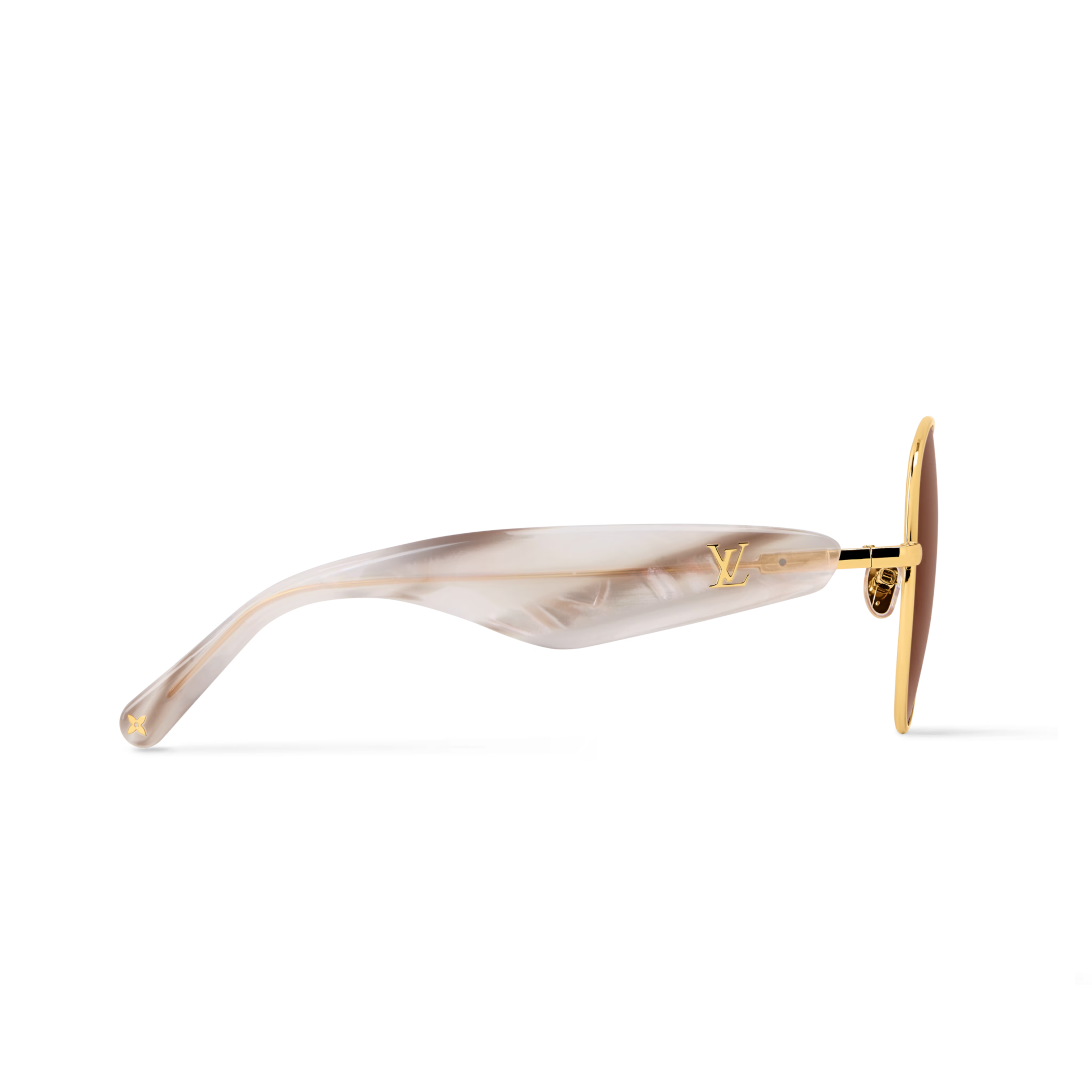 Louis Vuitton Women Pilot Frame White Sunglasses