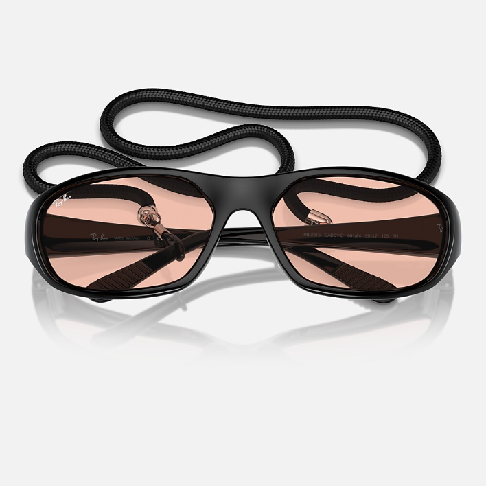 Ray Ban Women Rectangle Frame Space Black Sunglasses