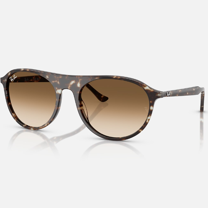 Ray Ban Women Square Polished Havana Yellow Turtle Sunglasses