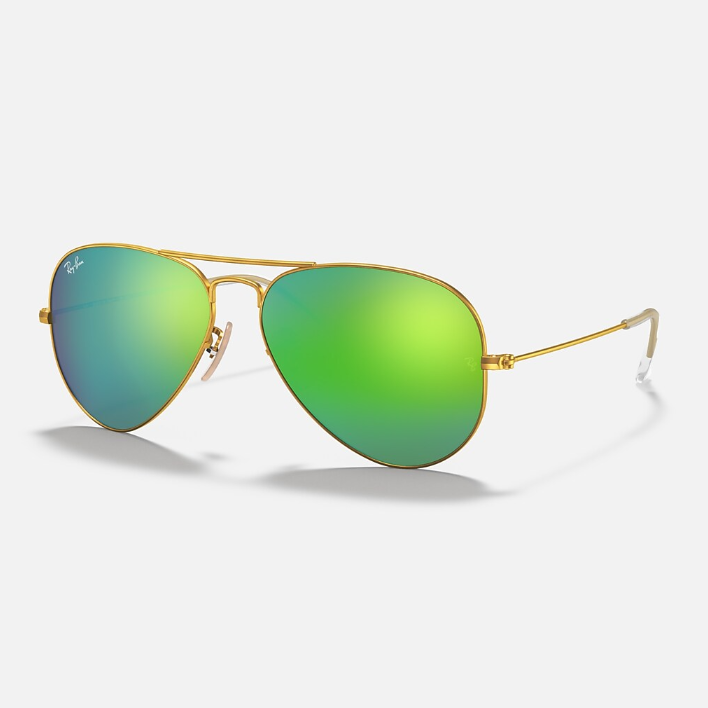Ray Ban Women Pilot Frame Bronze Gold Sunglasses