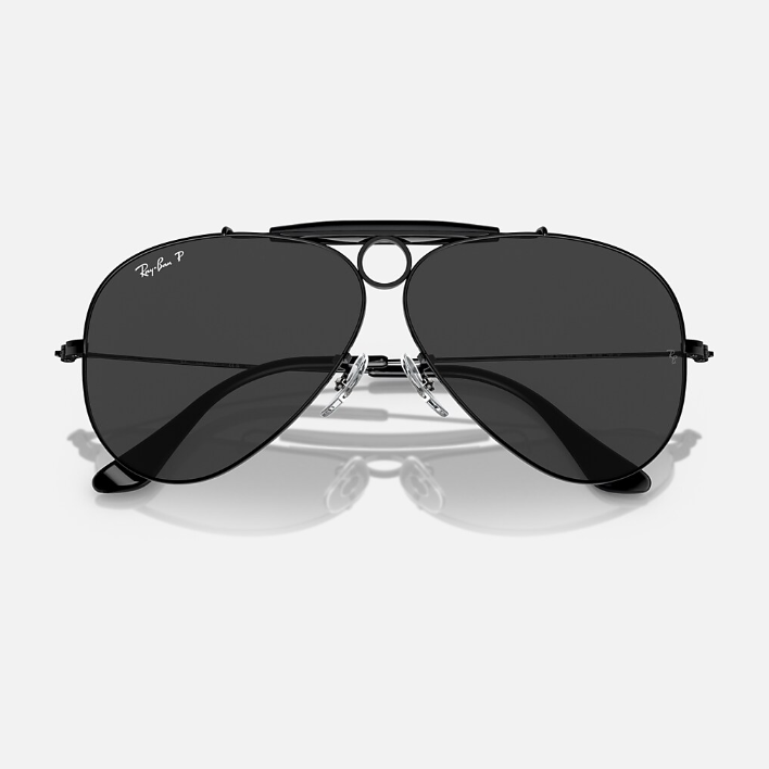 Ray Ban Men Pilot Frame Ink Black Sunglasses