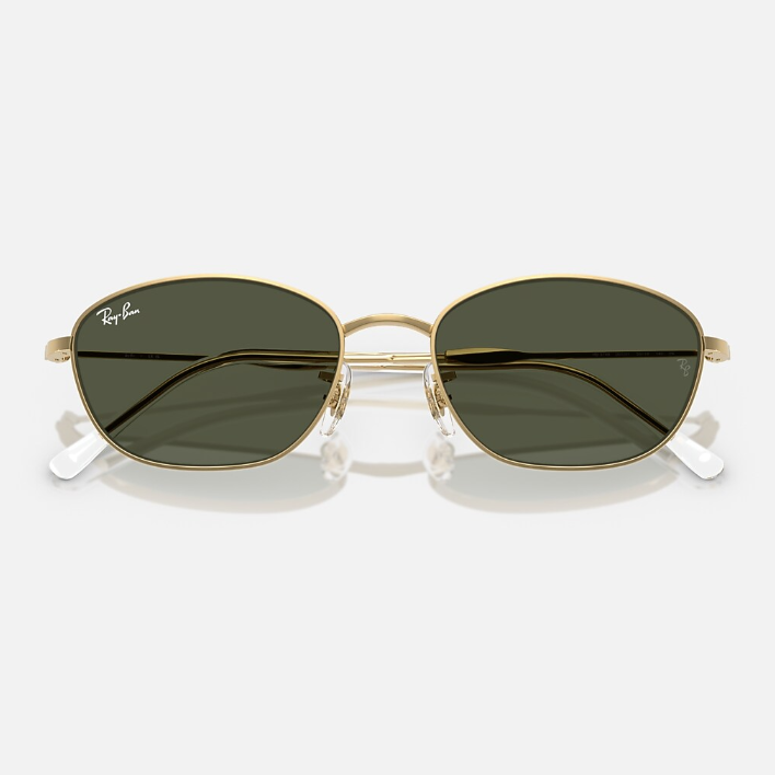 Ray Ban Men Irregular Frame Glitter Gold Sunglasses