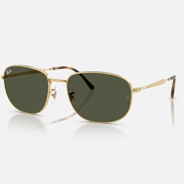 Ray Ban Men Pillow Frame Ruby Gold Sunglasses