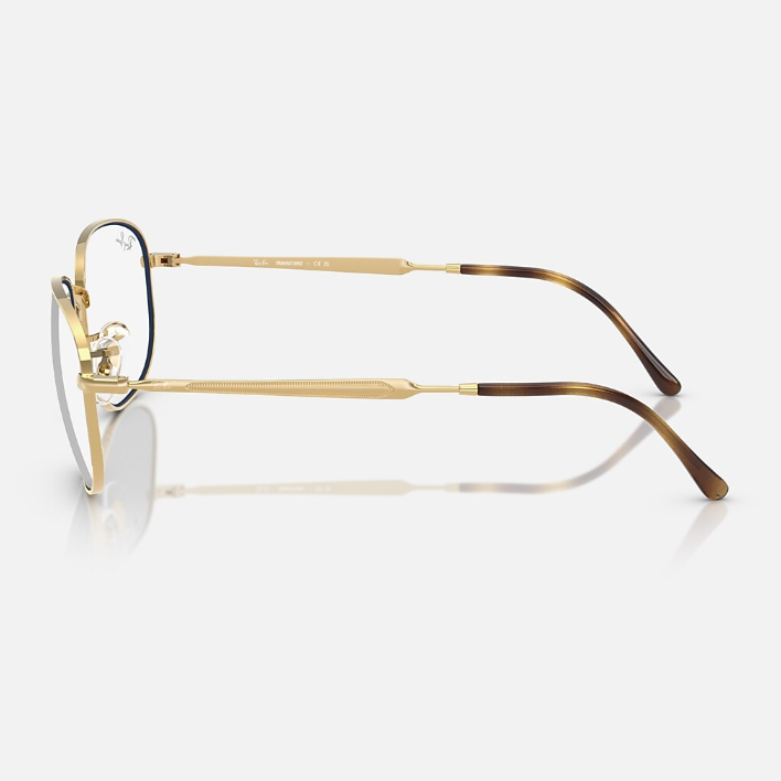 Ray Ban Women Square Frame Metallic Gold Sunglasses