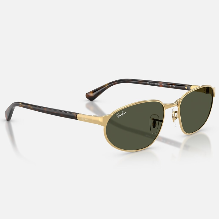 Ray Ban Men Irregular Frame Shimmer Gold Sunglasses
