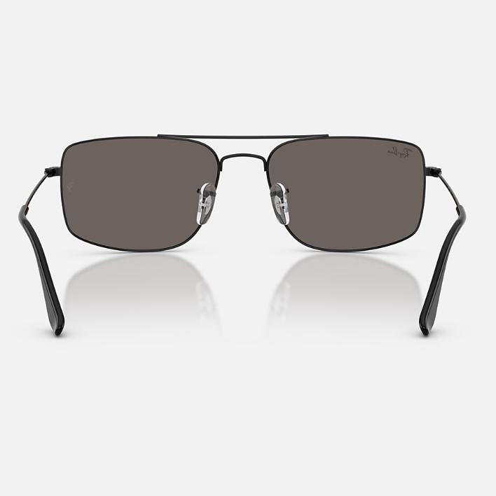 Ray Ban Men Square Frame Coal Black Sunglasses